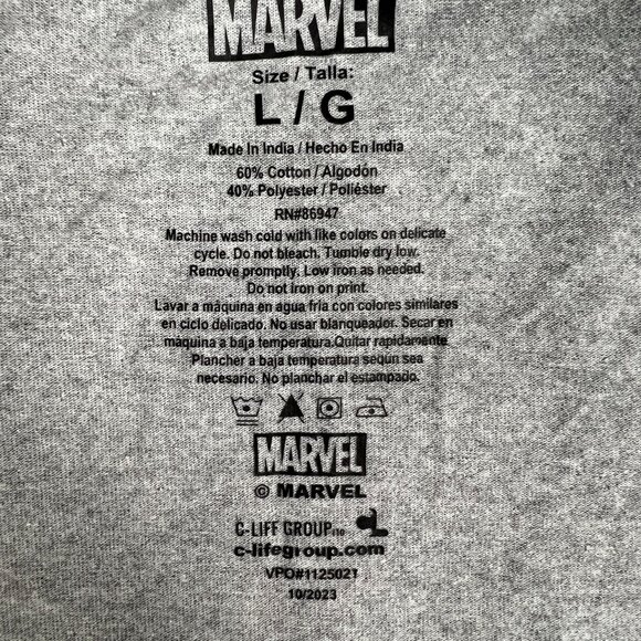 Marvel Avengers Gray Graphic T-Shirt L/G Crew Neck Short Sleeve Youth Unisex - Picture 7 of 8